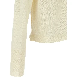 White Virgin Wool Cardigan