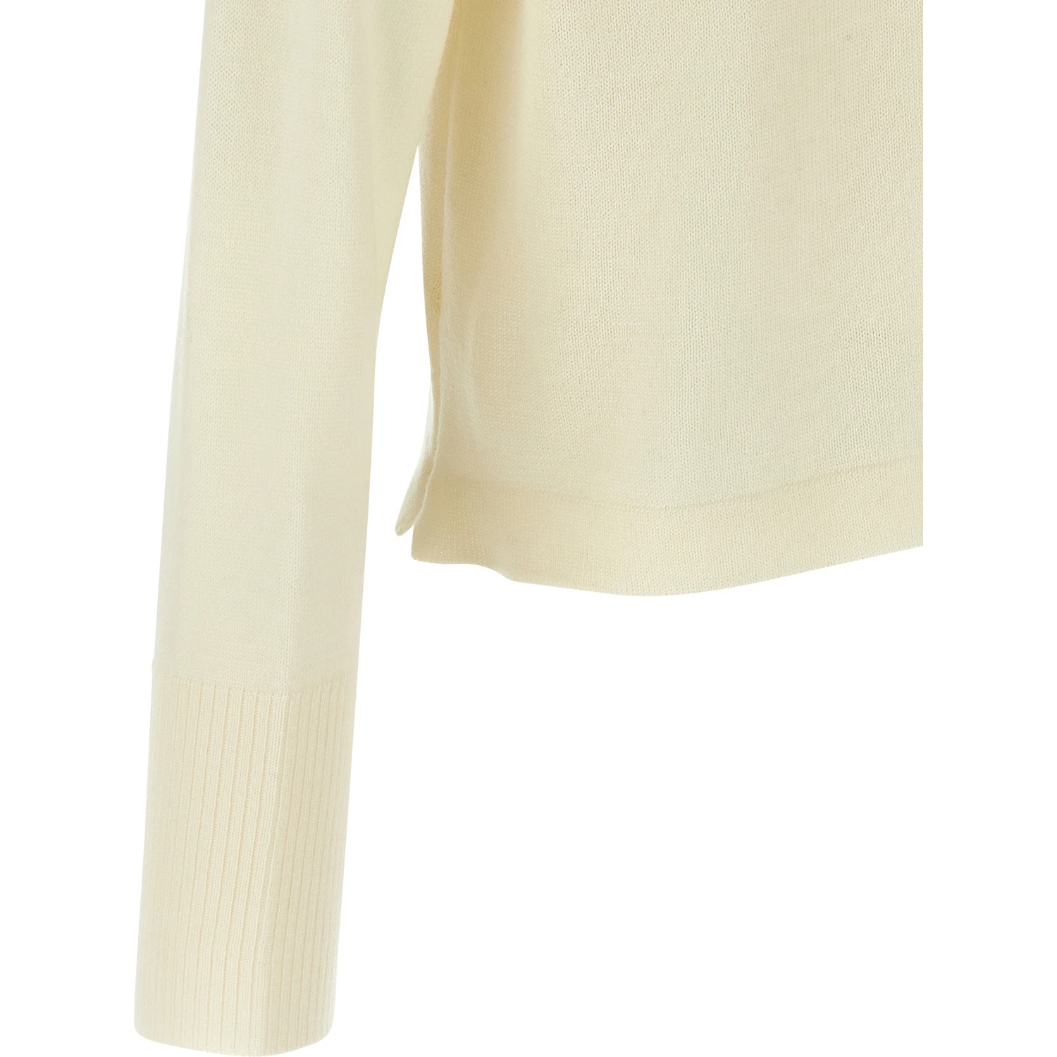 White Virgin Wool Cardigan