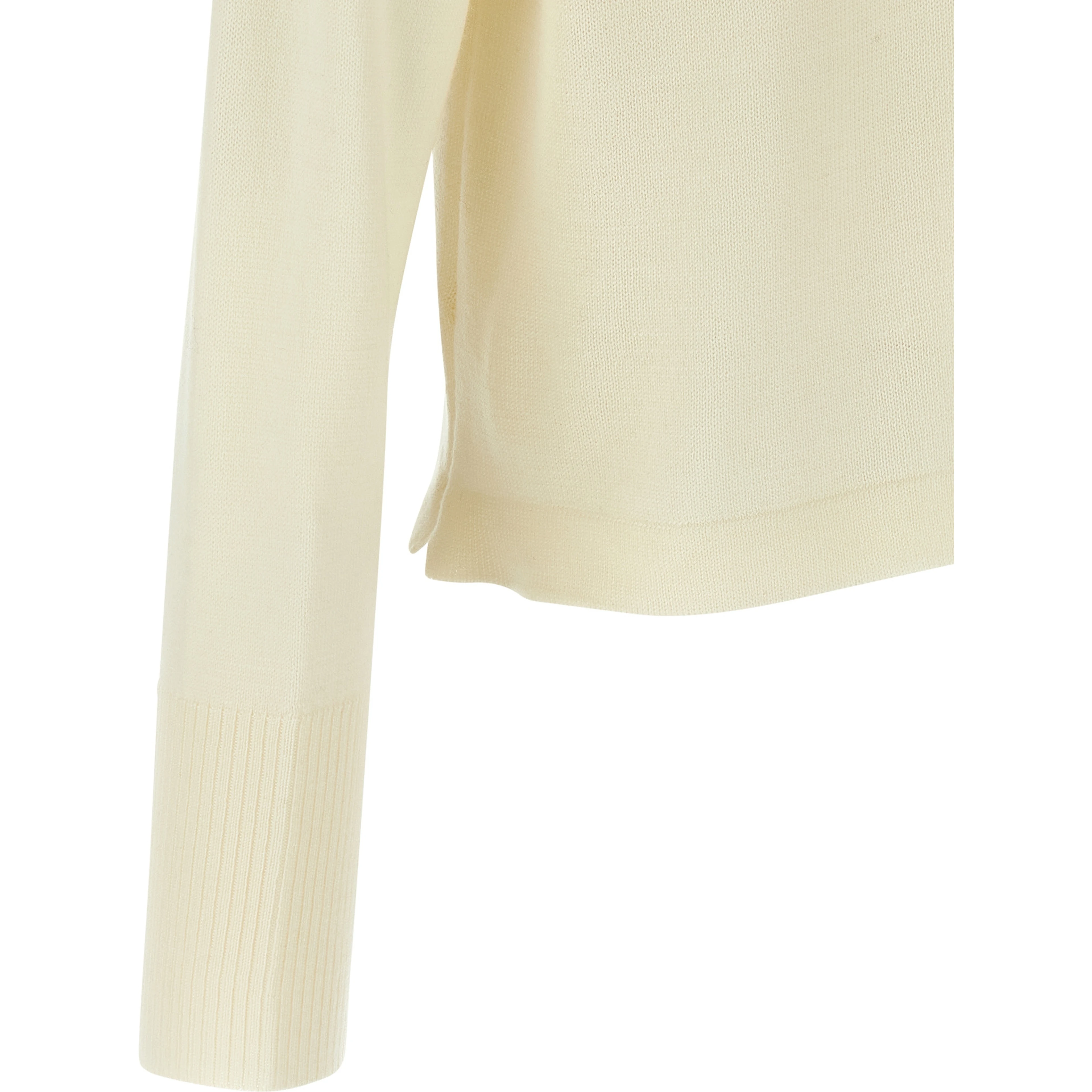 White Virgin Wool Cardigan