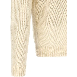 White Virgin Wool Cardigan