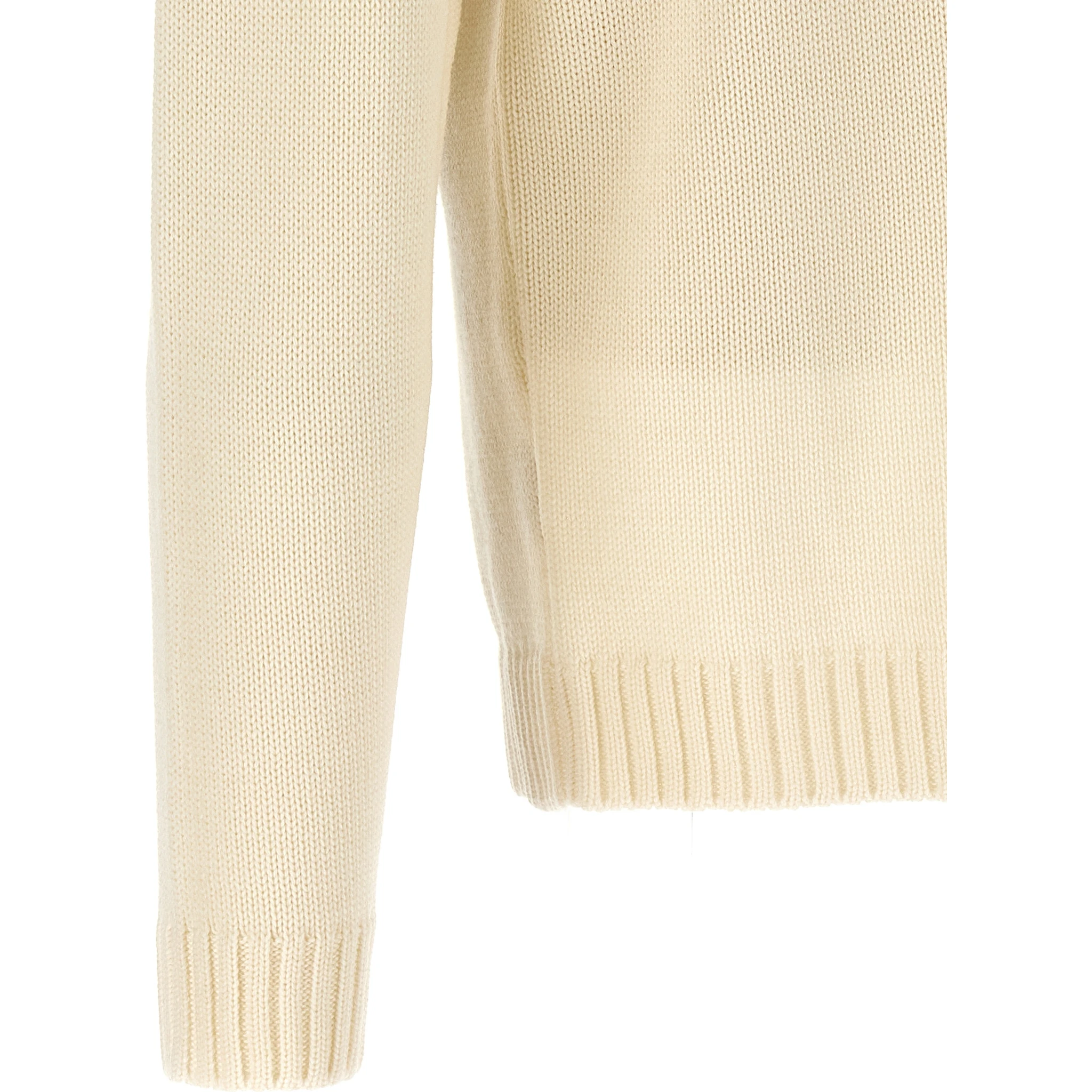 White Virgin Wool Cardigan