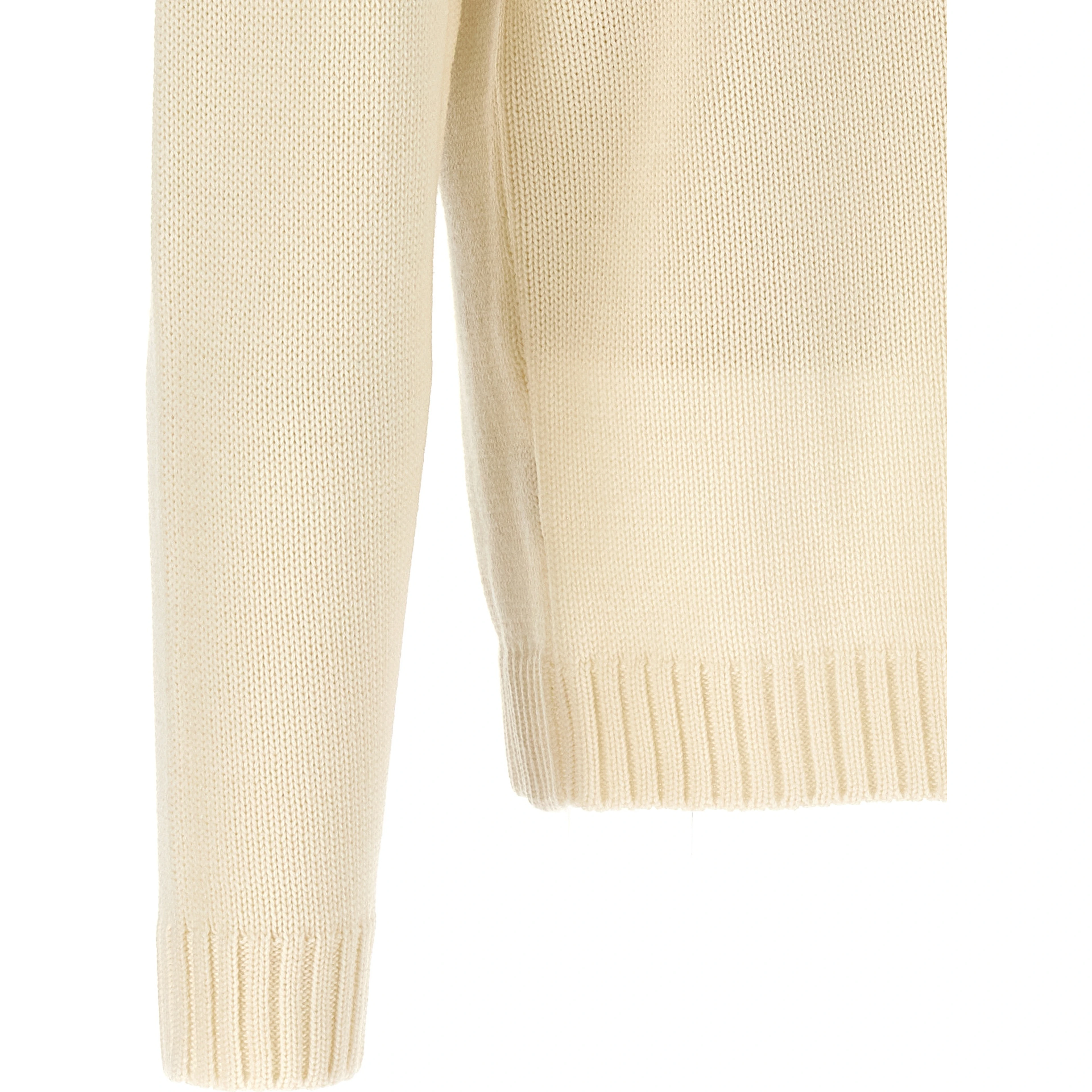 White Virgin Wool Cardigan
