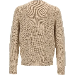 Beige Virgin Wool Cardigan