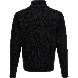 Black Virgin Wool Cardigan