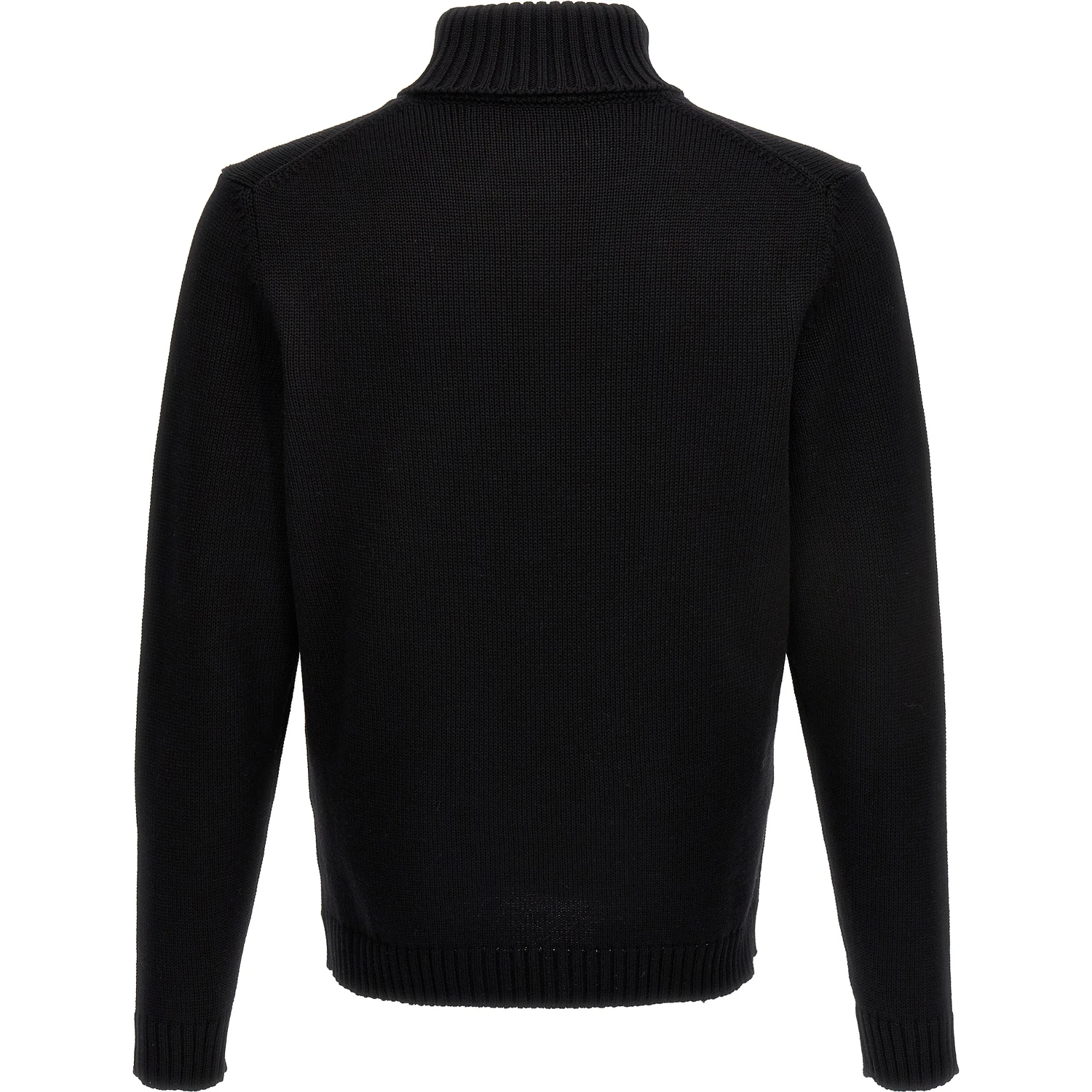 Black Virgin Wool Cardigan