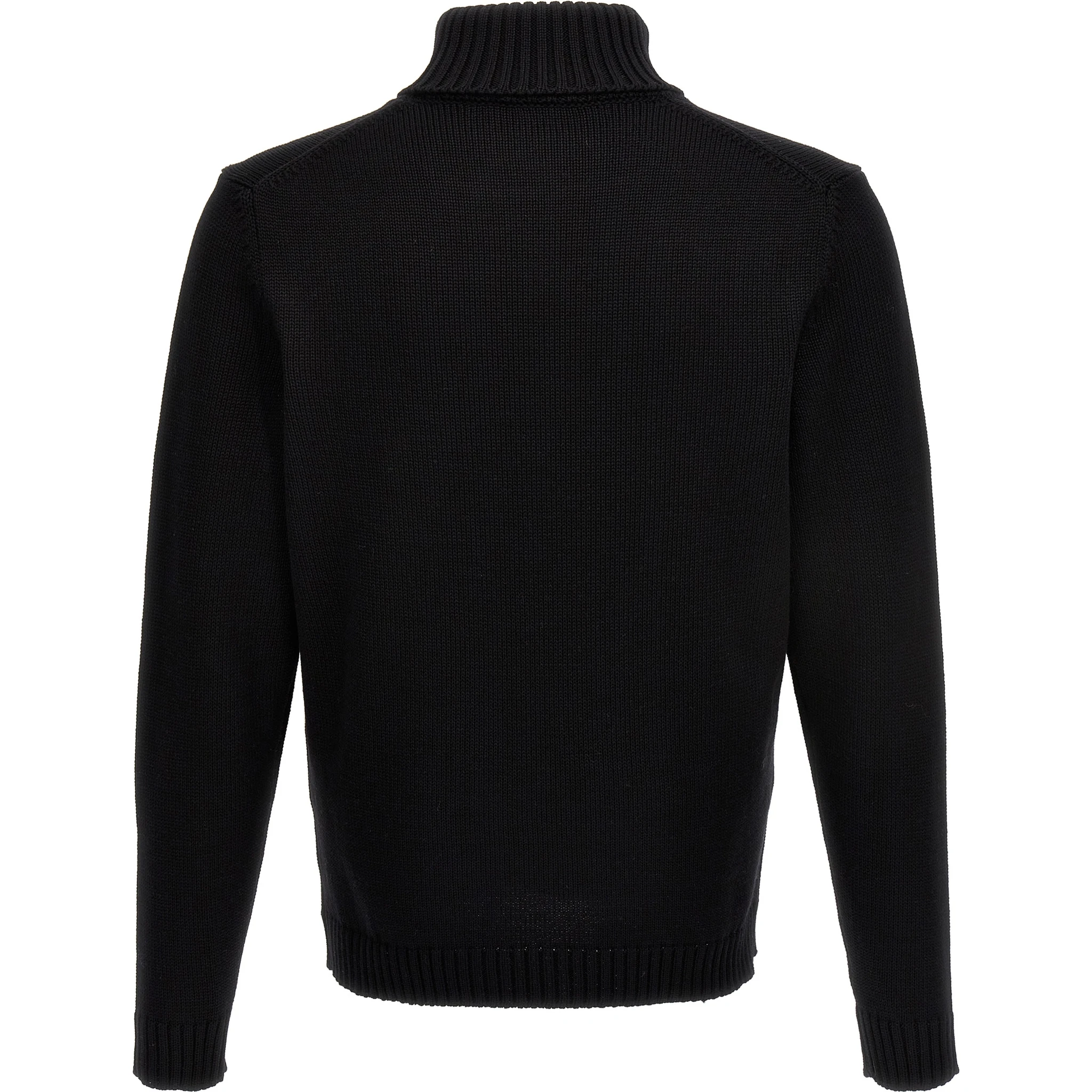 Black Virgin Wool Cardigan