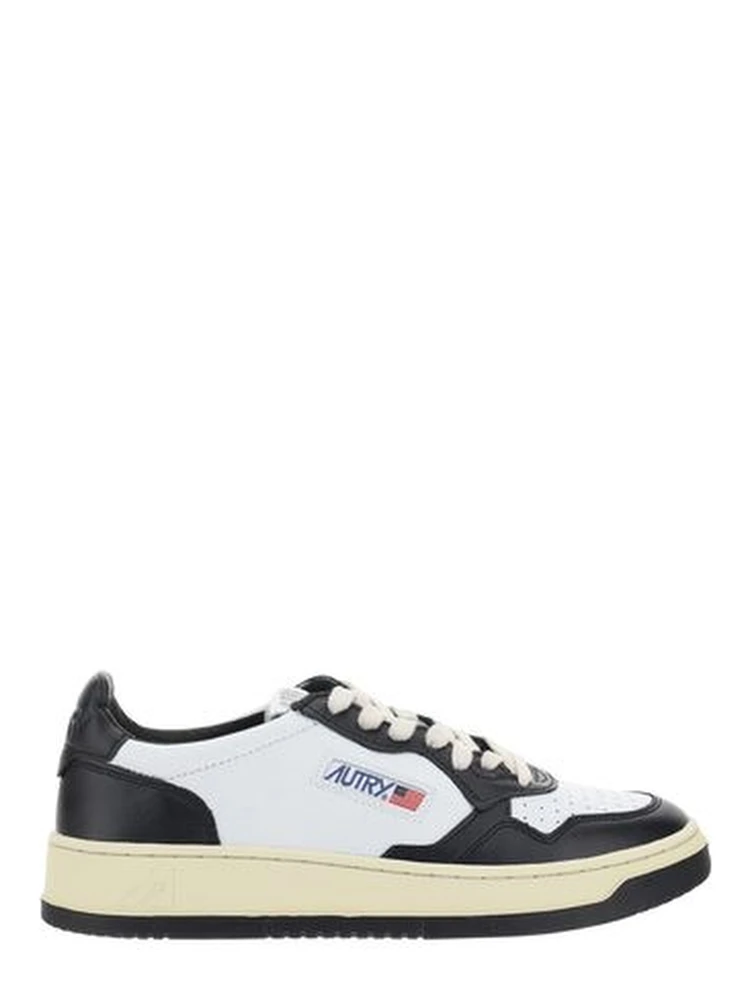 White Calf Leather Bos Taurus Athletic Sneakers