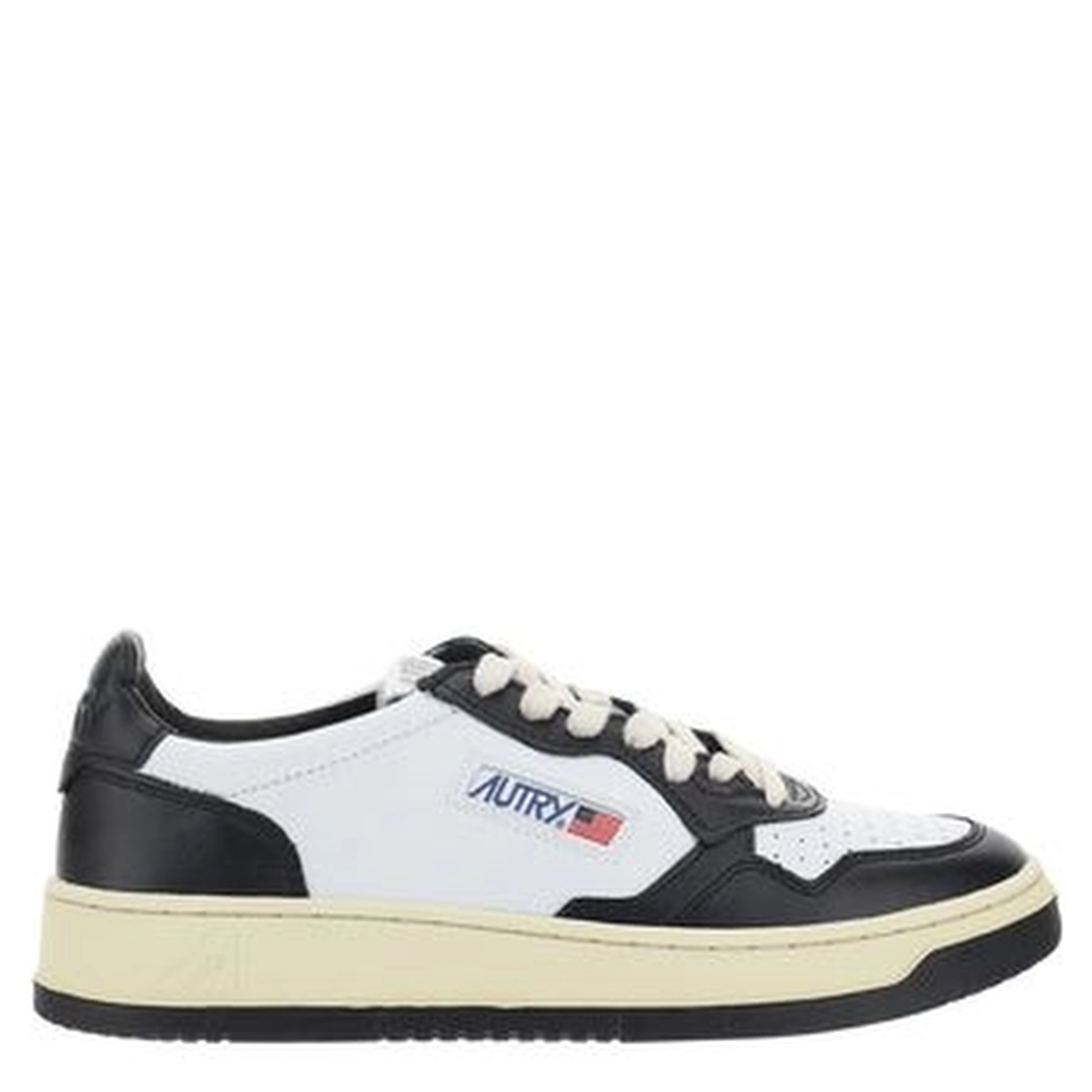 White Calf Leather Bos Taurus Athletic Sneakers