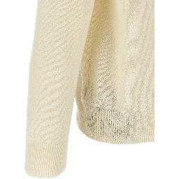 White Virgin Wool Cardigan