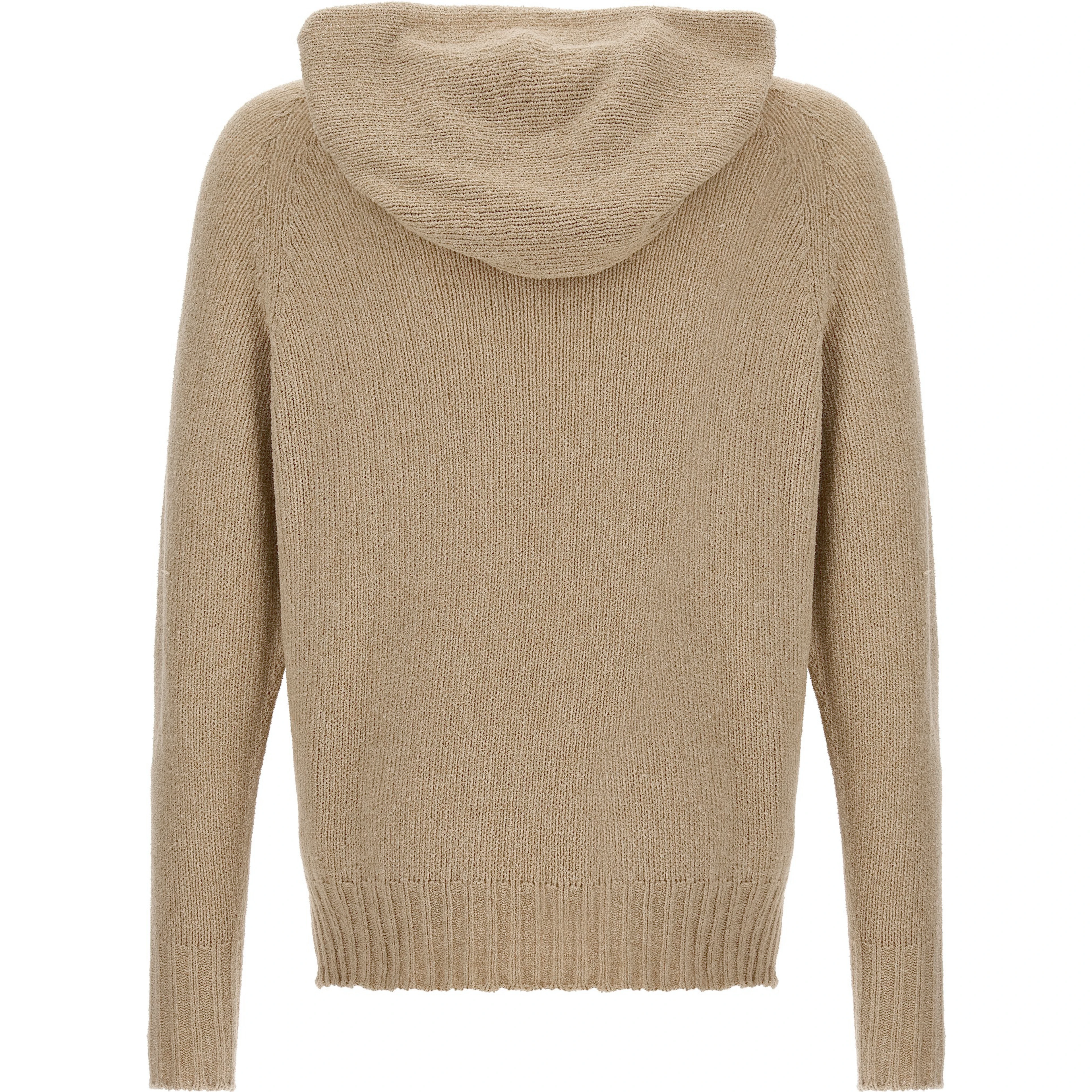 Beige Virgin Wool Cardigan