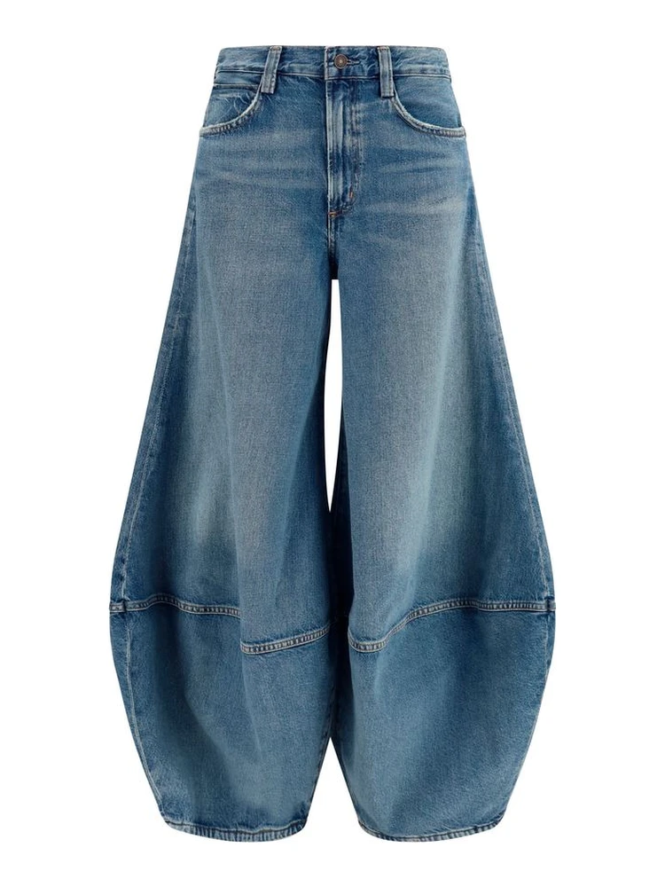Blue Cotton Relaxed Fit Jeans