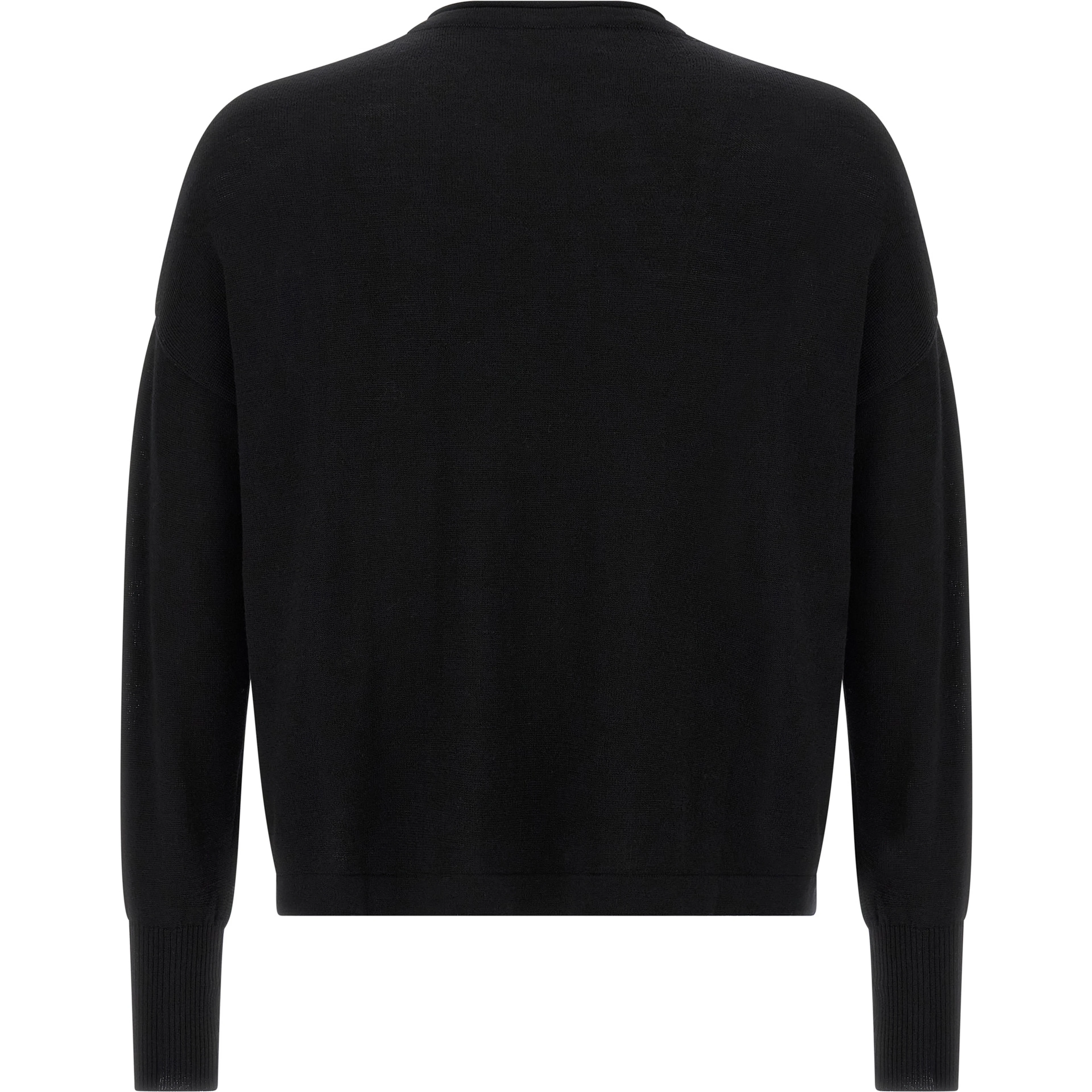 Black Virgin Wool Cardigan