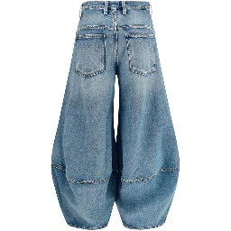 Blue Cotton Relaxed Fit Jeans