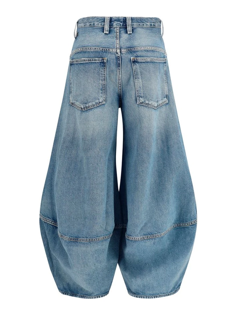 Blue Cotton Relaxed Fit Jeans