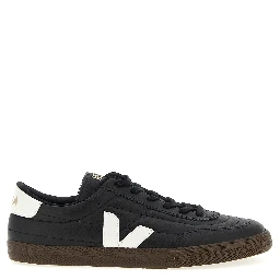Bicolor Genuine Leather Low Top Sneakers