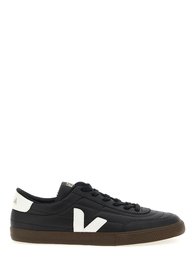 Bicolor Genuine Leather Low Top Sneakers
