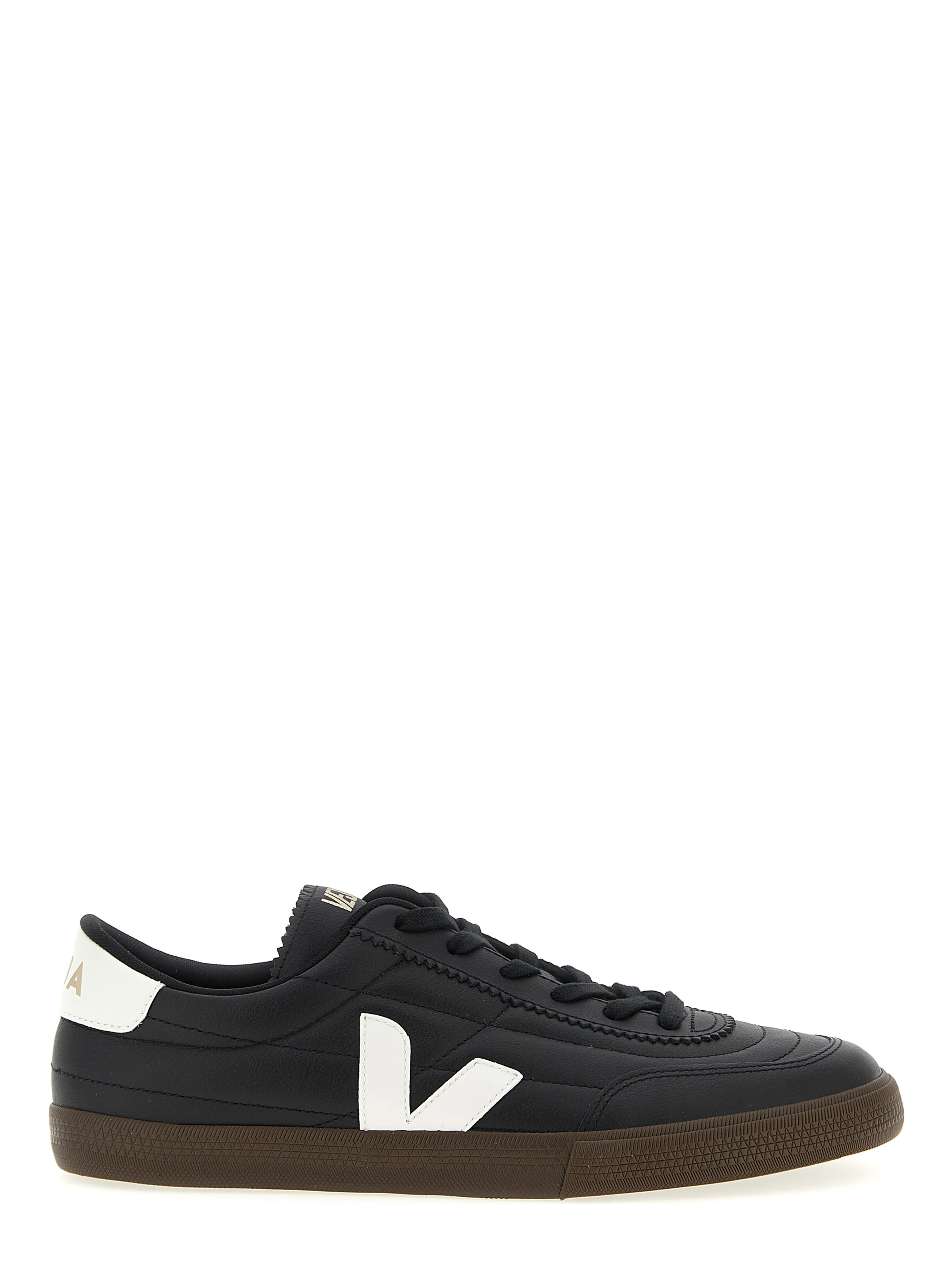 Bicolor Genuine Leather Low Top Sneakers