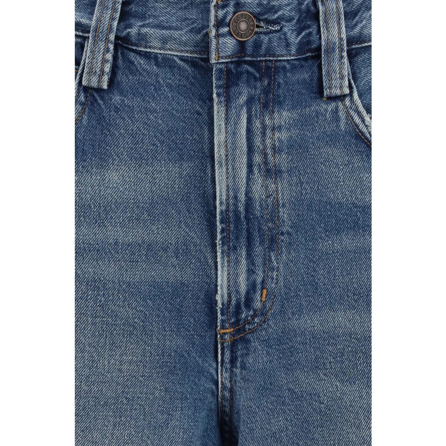 Blue Cotton Relaxed Fit Jeans