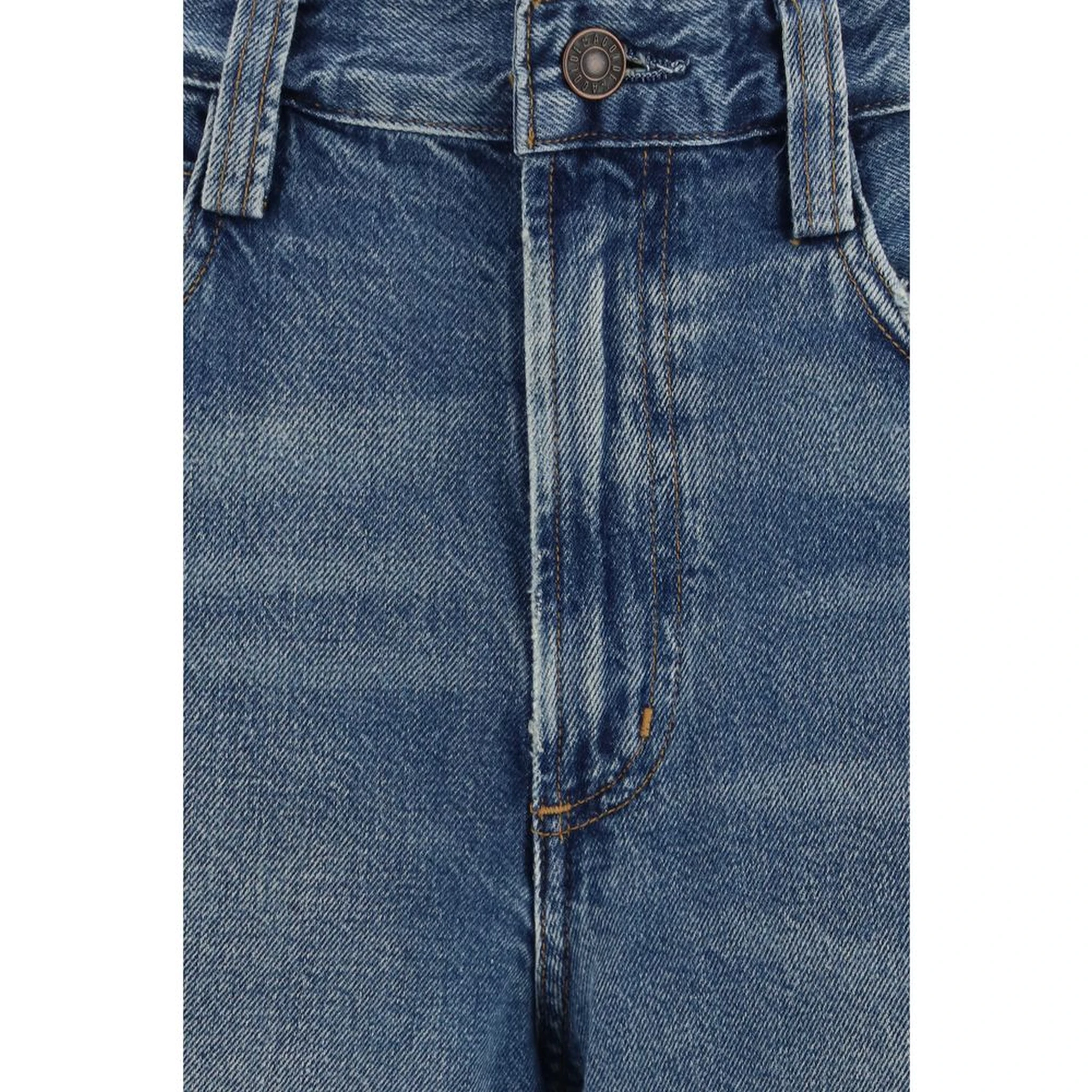 Blue Cotton Relaxed Fit Jeans