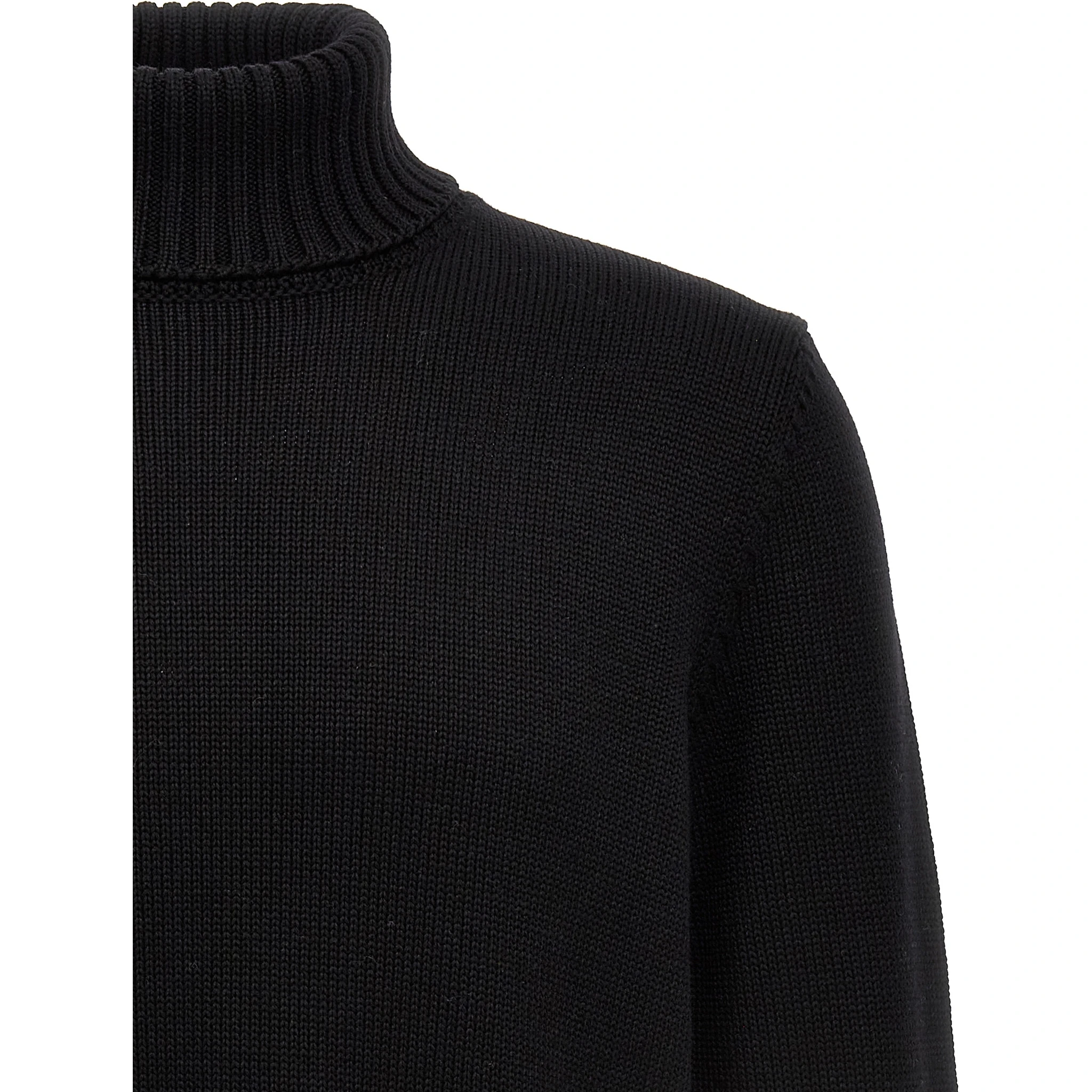 Black Virgin Wool Cardigan