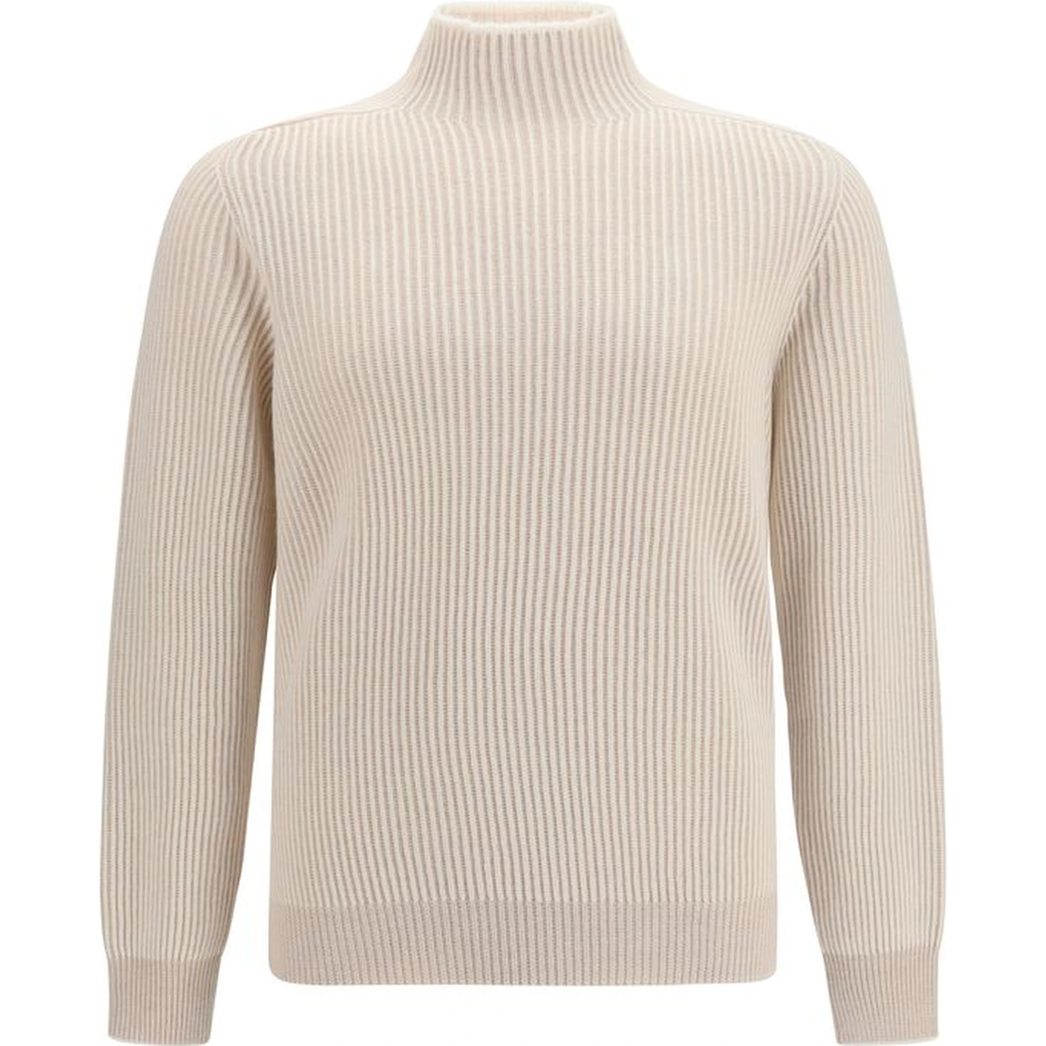 Beige Cashmere Turtleneck