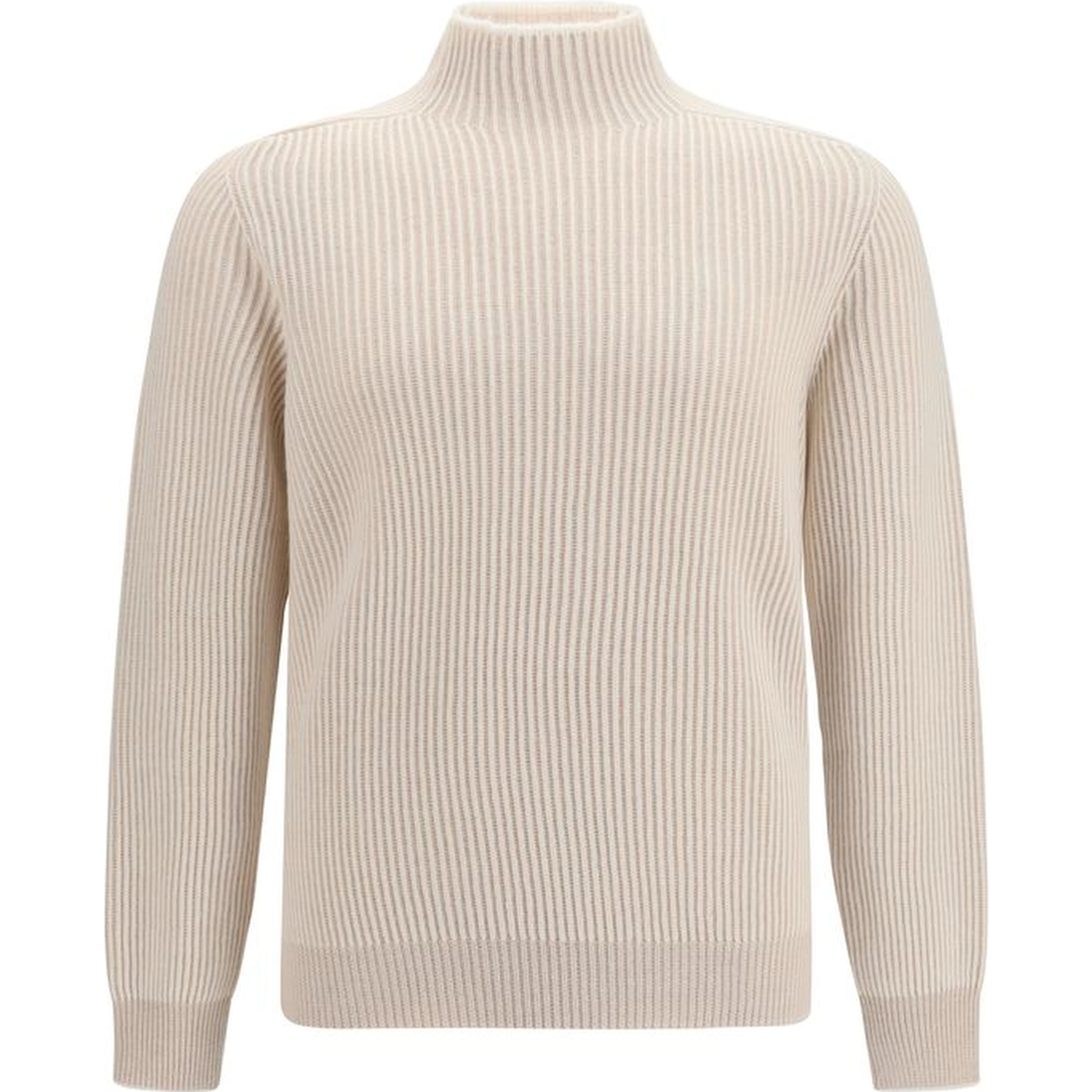 Beige Cashmere Turtleneck