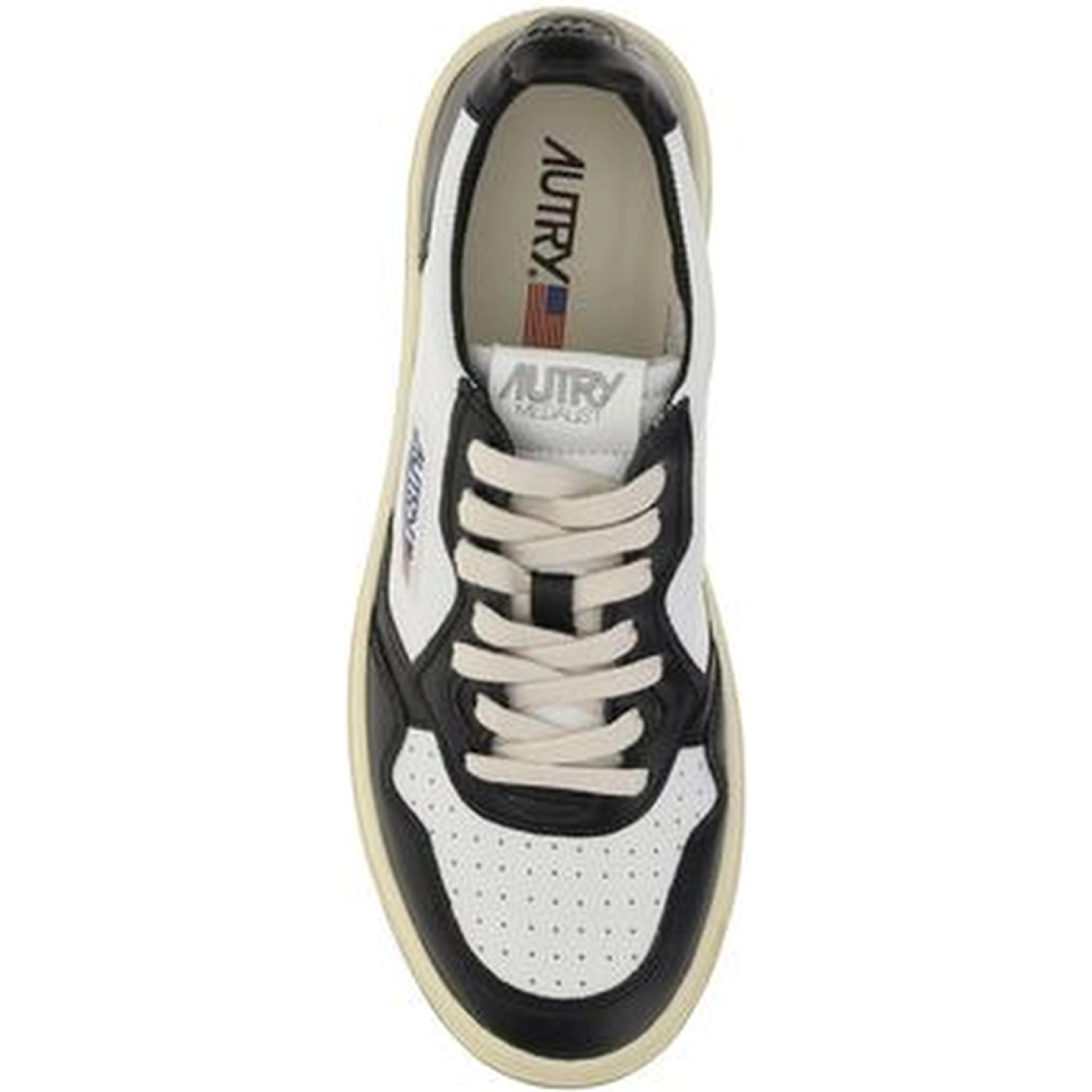 White Calf Leather Bos Taurus Athletic Sneakers