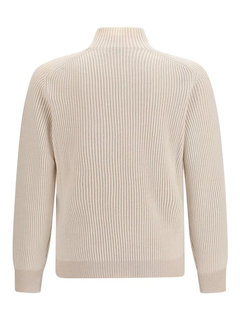 Beige Cashmere Turtleneck