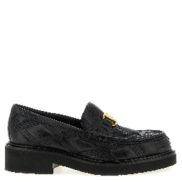 Black Lamb Leather Slip-On Loafers