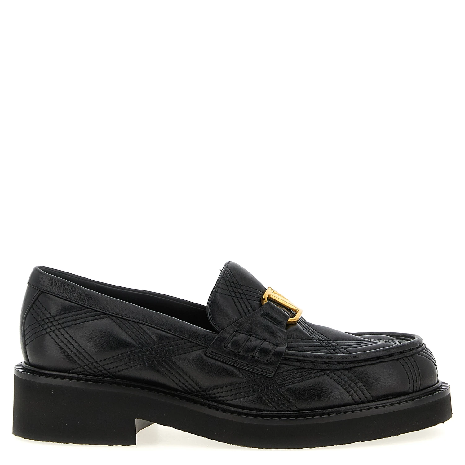 Black Lamb Leather Slip-On Loafers