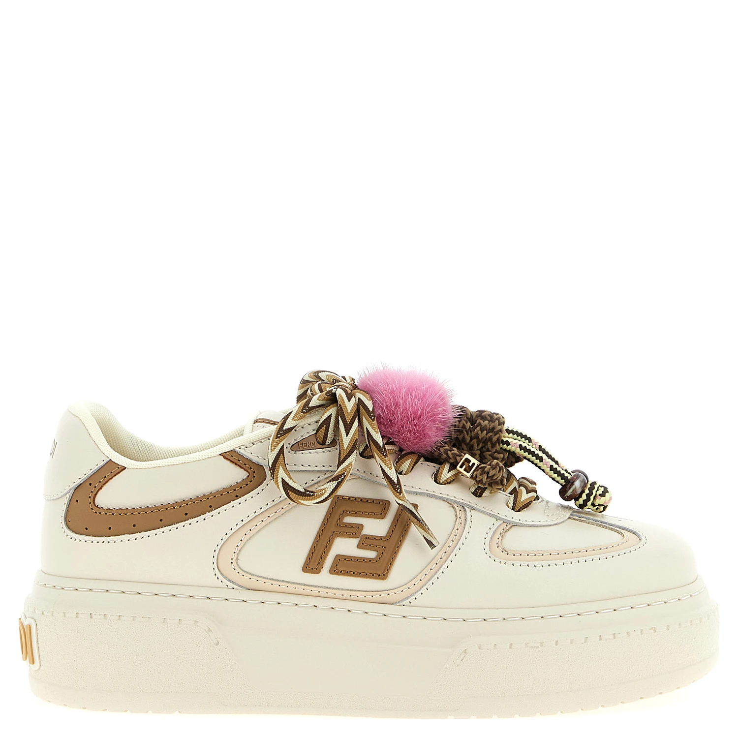 Multicolor Calfskin Platform Sneakers