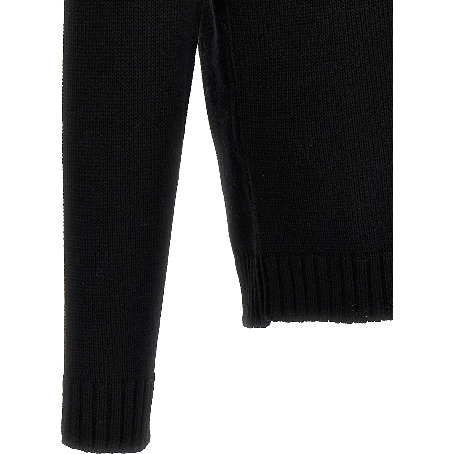 Black Virgin Wool Cardigan
