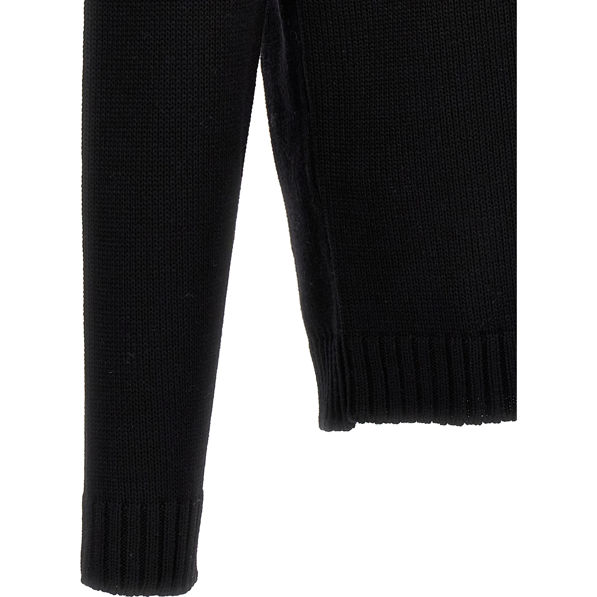 Black Virgin Wool Cardigan