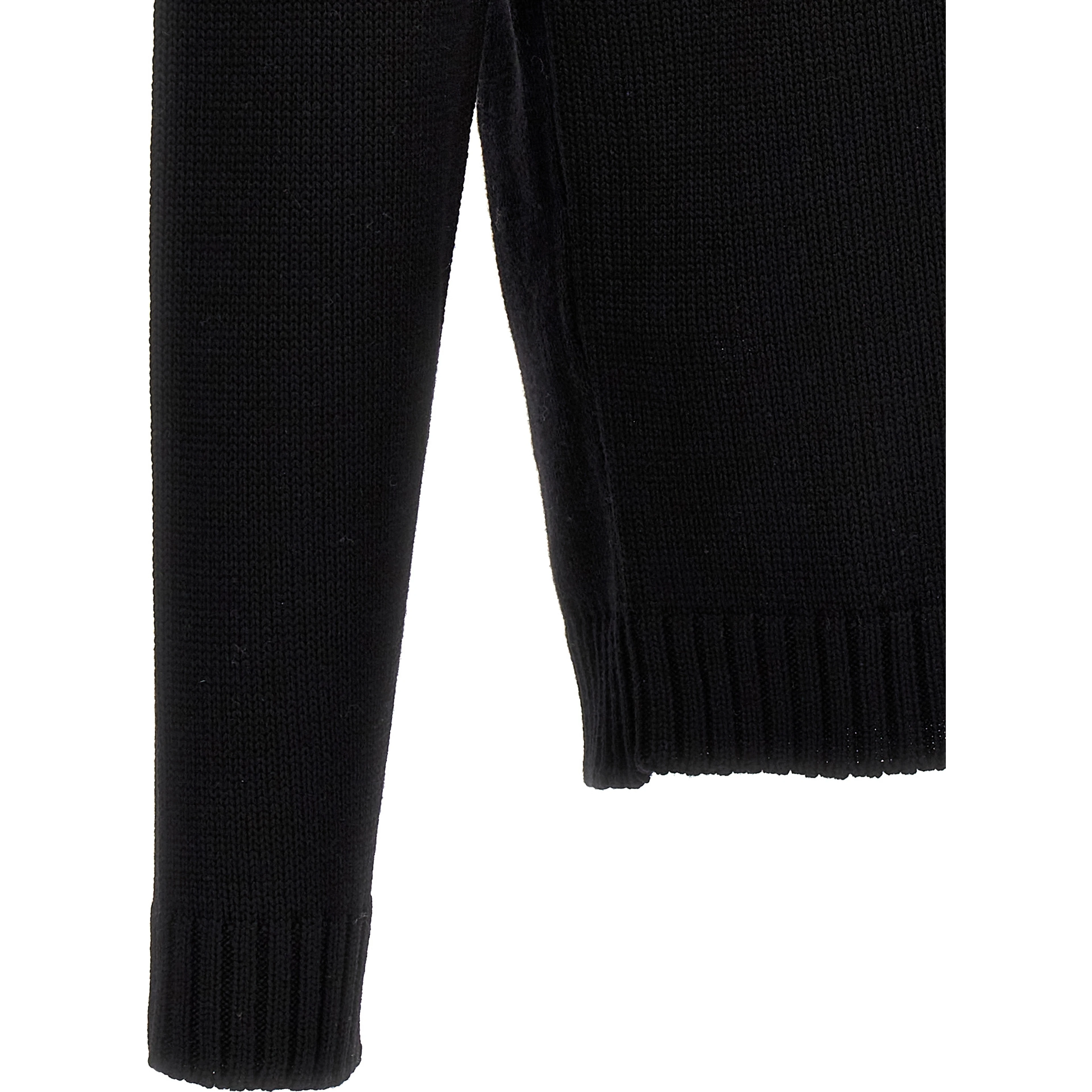 Black Virgin Wool Cardigan