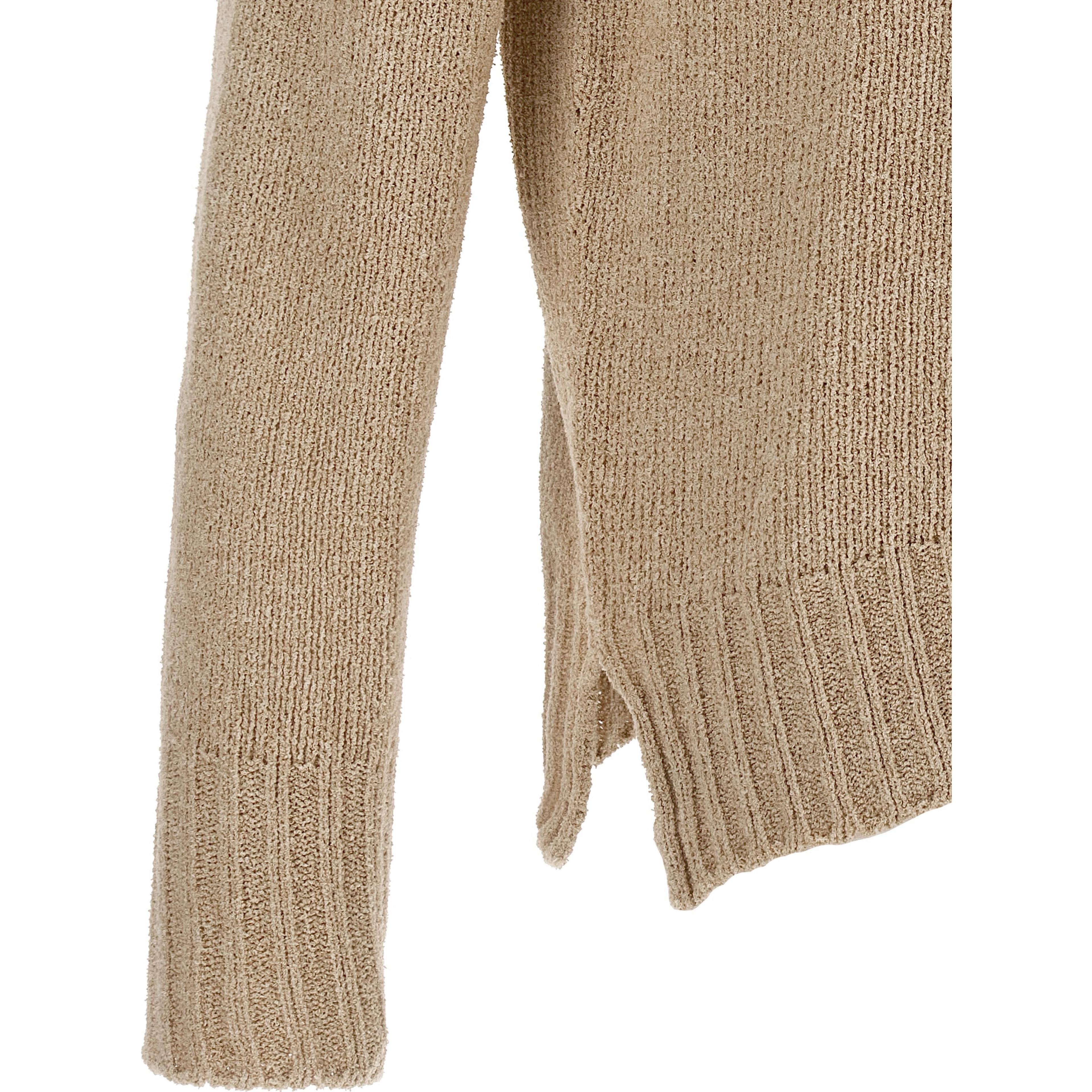 Beige Virgin Wool Cardigan