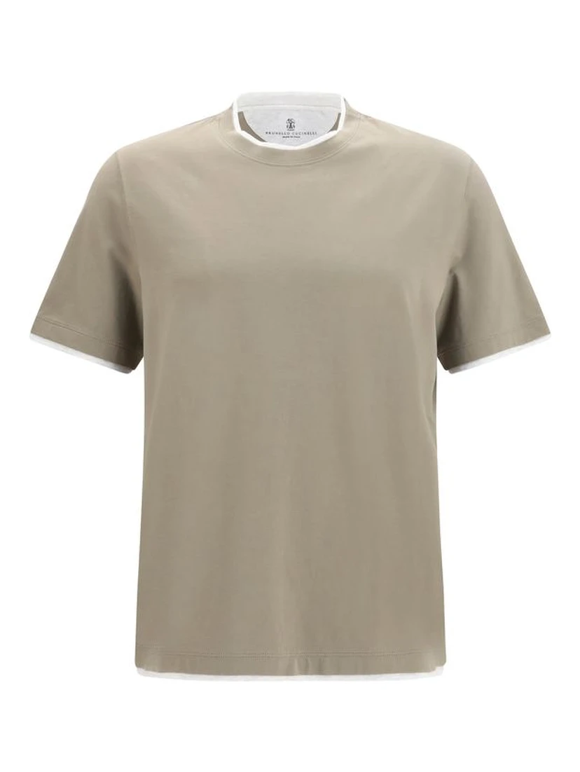 Bicolor Cotton T-Shirt