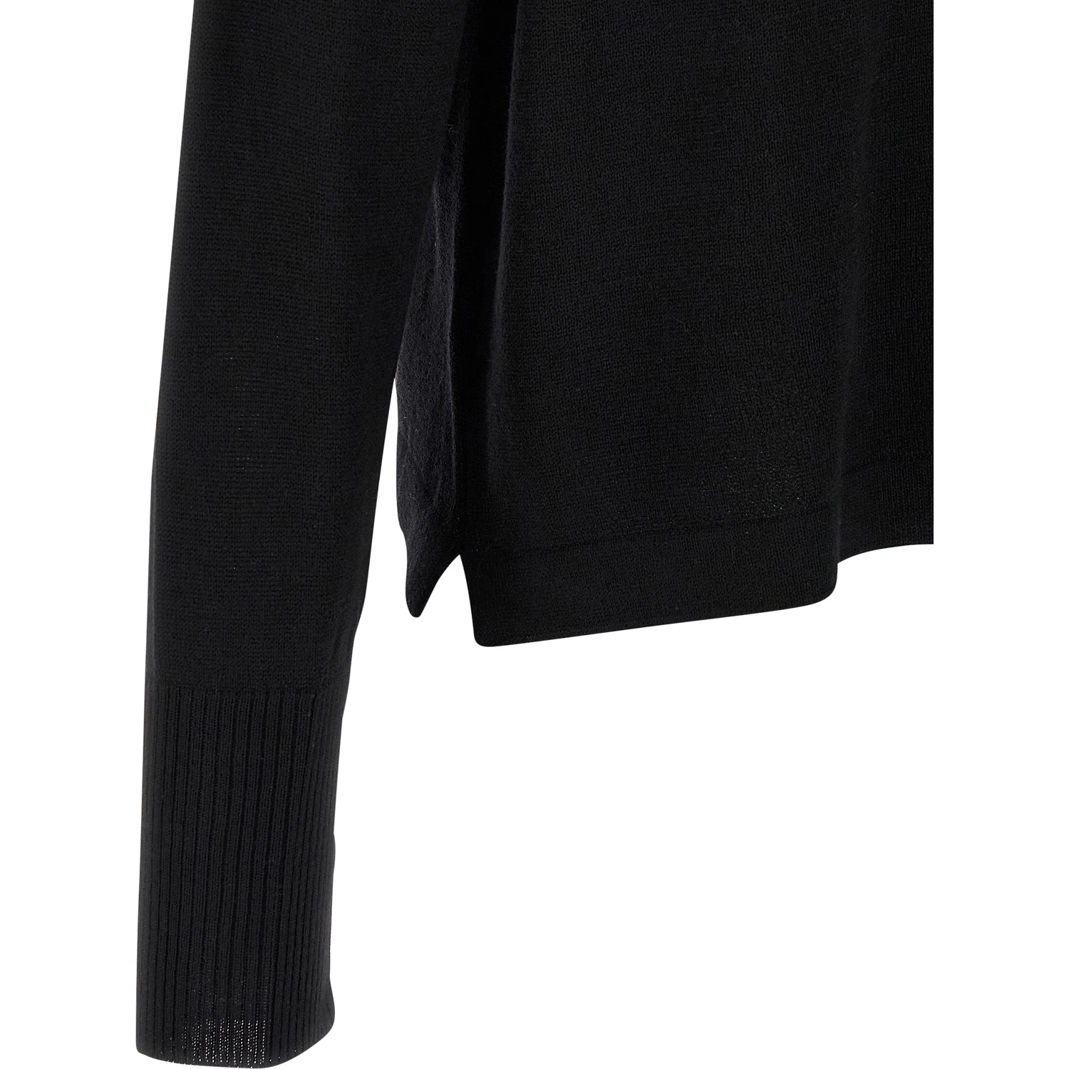 Black Virgin Wool Cardigan