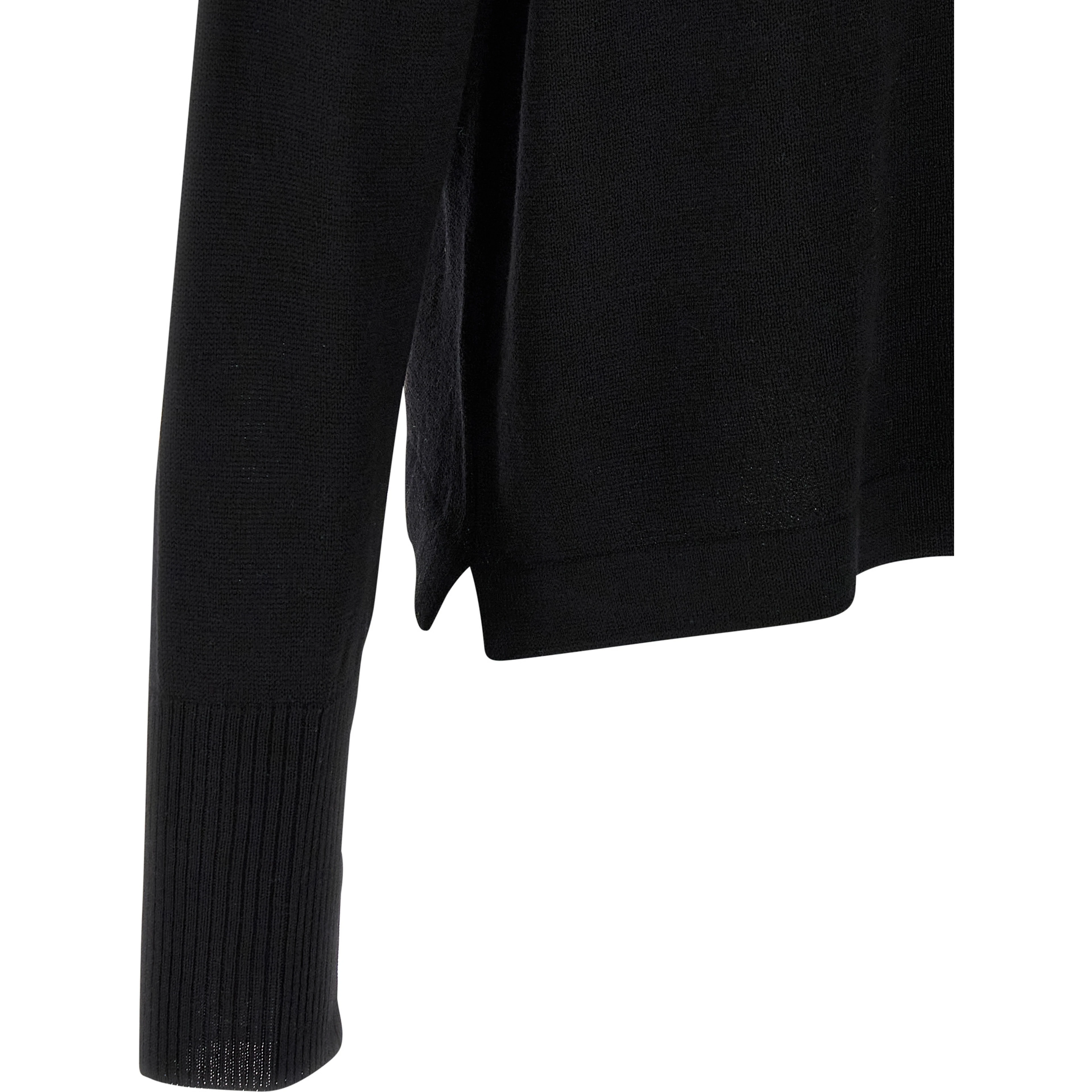 Black Virgin Wool Cardigan