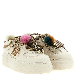 Multicolor Calfskin Platform Sneakers