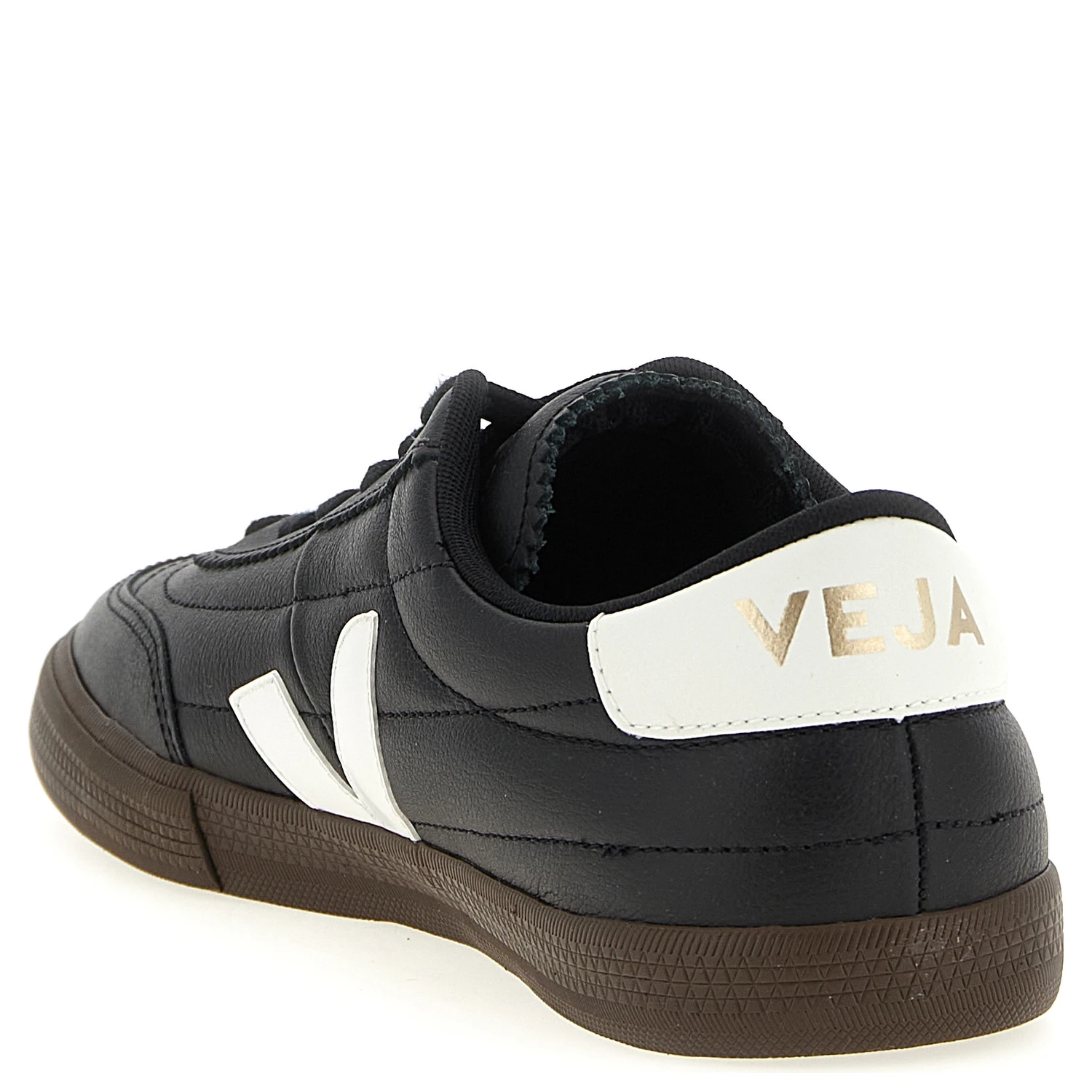 Bicolor Genuine Leather Low Top Sneakers