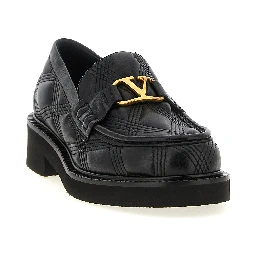 Black Lamb Leather Slip-On Loafers
