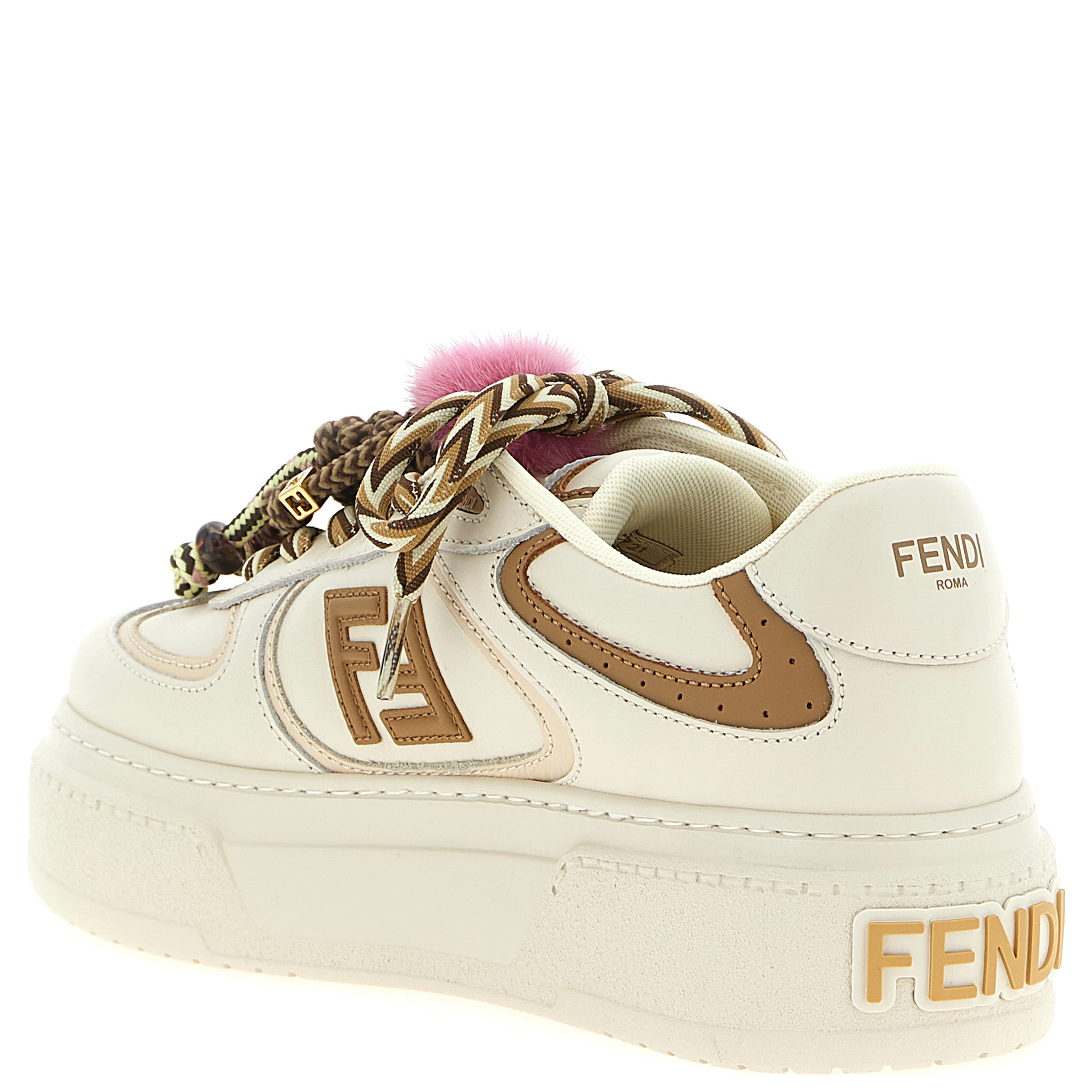 Multicolor Calfskin Platform Sneakers