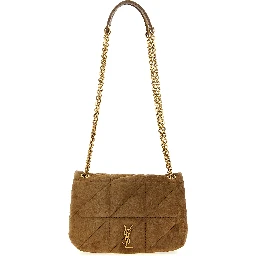 Beige Calfskin Shoulder Bag