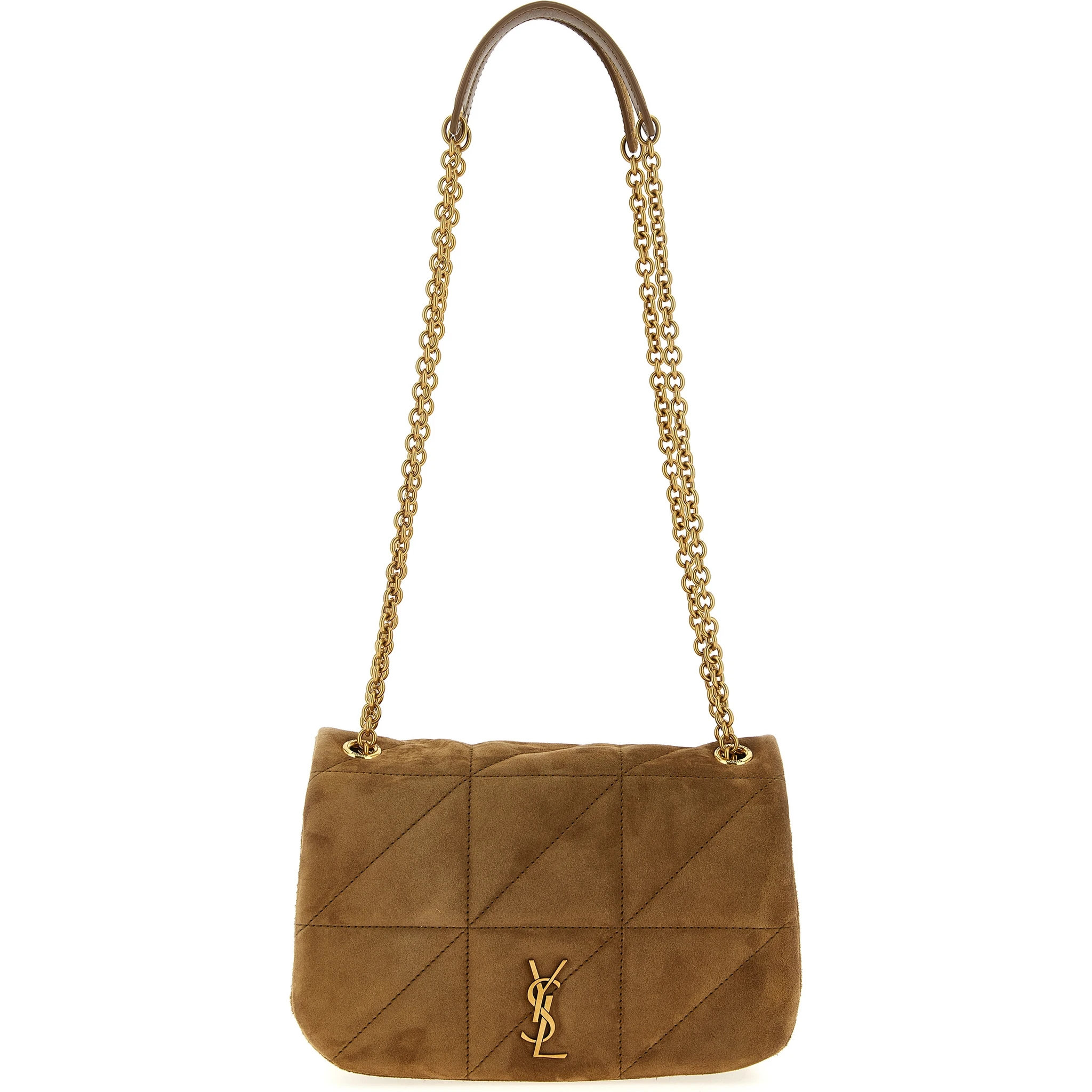Beige Calfskin Shoulder Bag