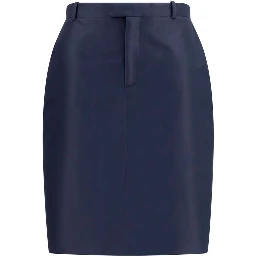 Blue Silk Skirt