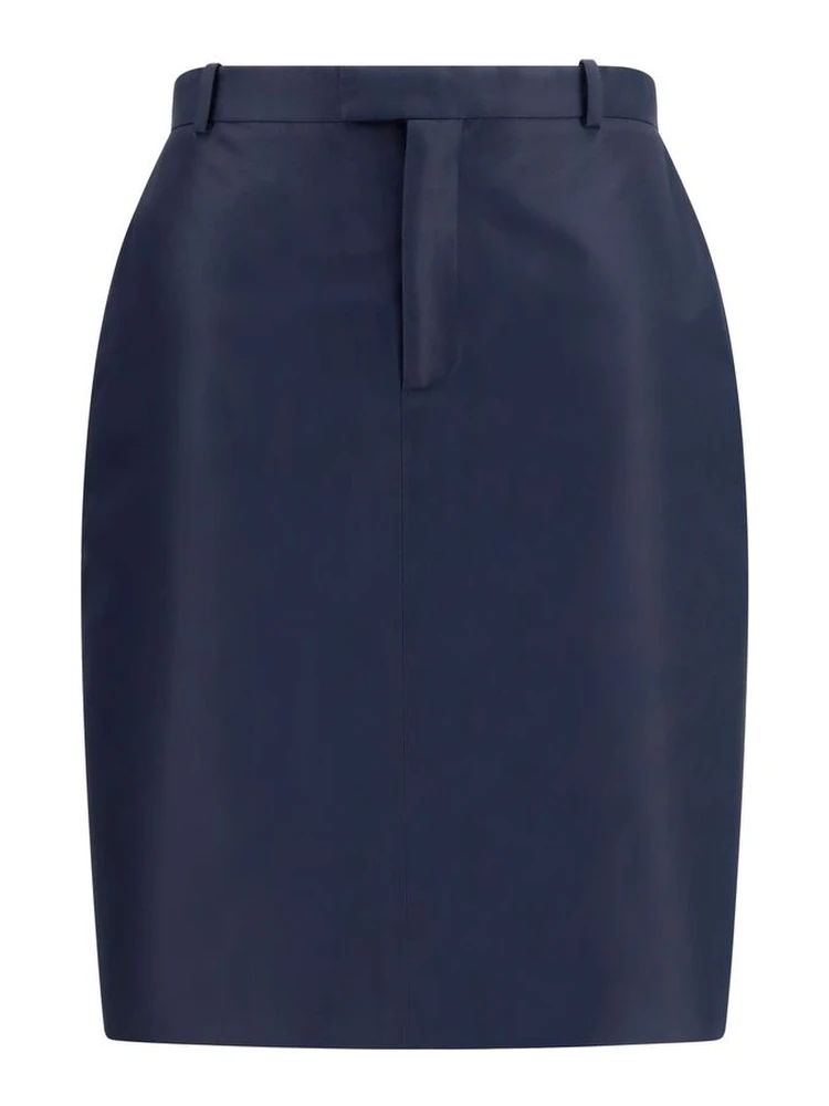 Blue Silk Skirt