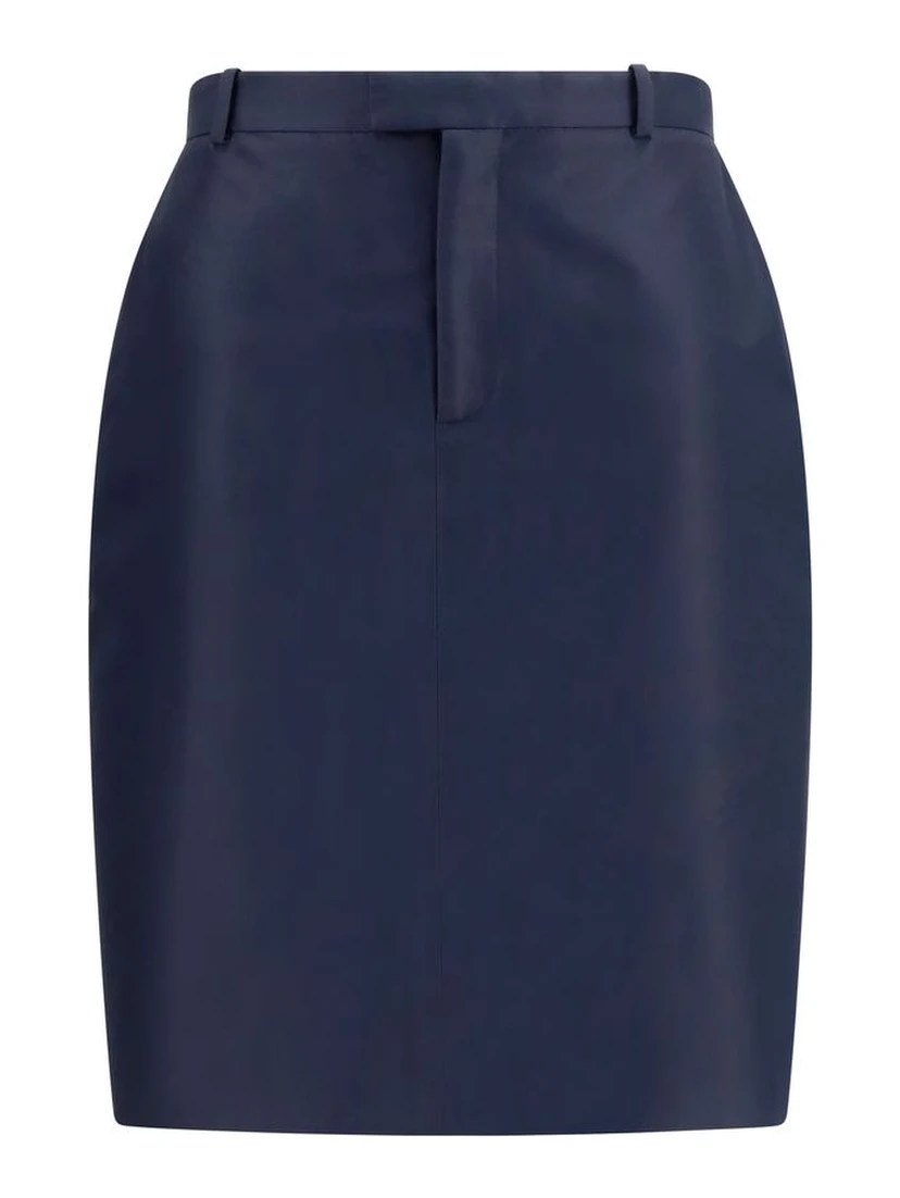 Blue Silk Skirt