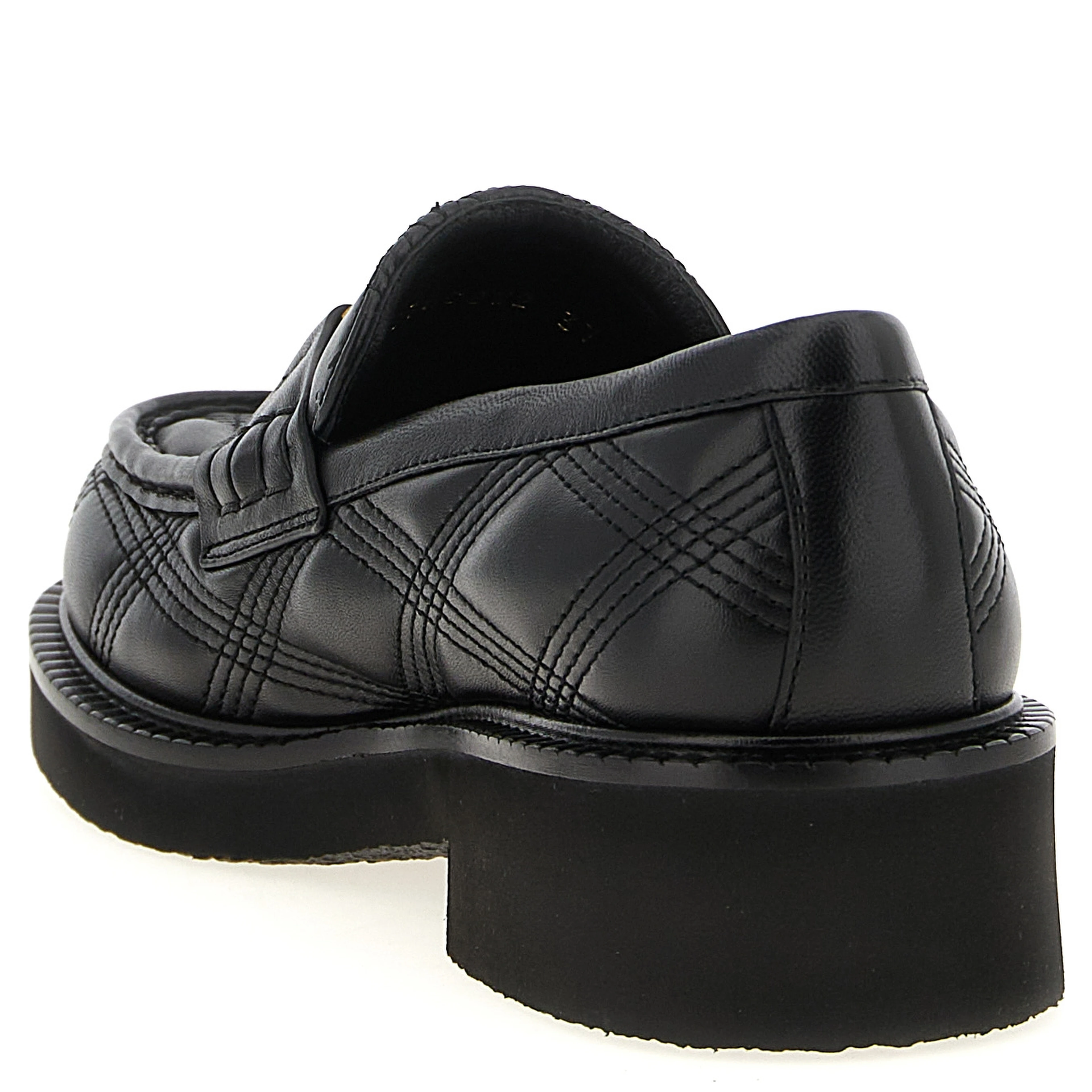 Black Lamb Leather Slip-On Loafers
