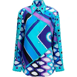 Blue Silk Shirt