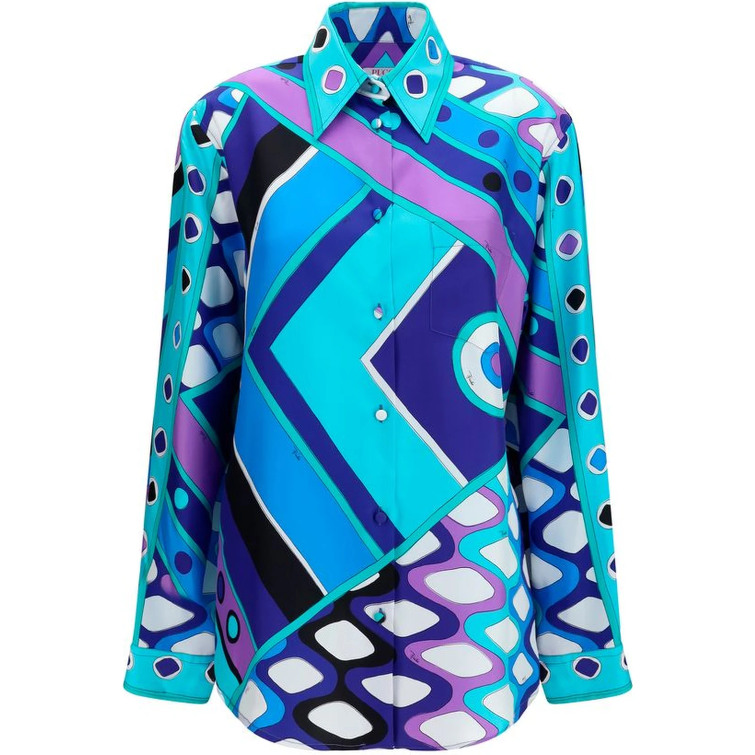 Blue Silk Shirt